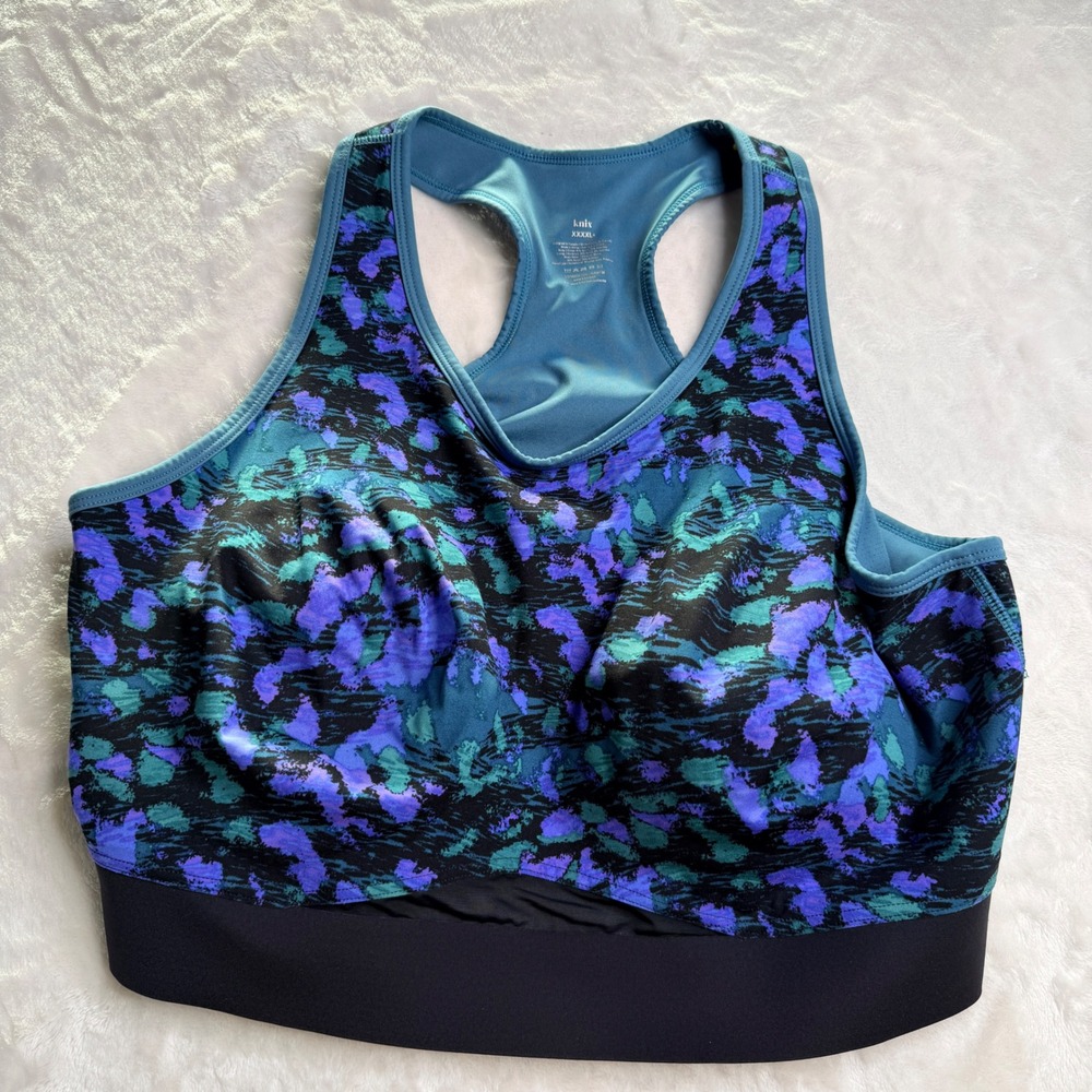 Knix Catalyst Sports Bra High Impact XXXXL+ Momenta Racerback Galactica Camo